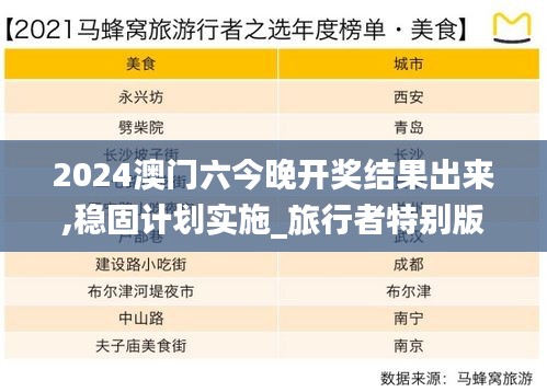 2024澳門六今晚開獎結(jié)果出來,穩(wěn)固計劃實(shí)施_旅行者特別版ZJT5.98