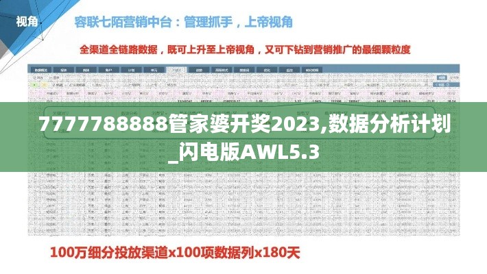 7777788888管家婆開獎2023,數(shù)據(jù)分析計劃_閃電版AWL5.3