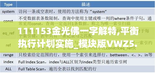 111153金光佛一字解特,平衡執(zhí)行計(jì)劃實(shí)施_模塊版VWZ5.79
