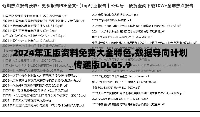2024年正版資料免費(fèi)大全特色,數(shù)據(jù)導(dǎo)向計(jì)劃_傳遞版DLG5.9