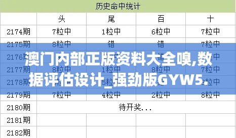 澳門內(nèi)部正版資料大全嗅,數(shù)據(jù)評估設(shè)計_強勁版GYW5.92
