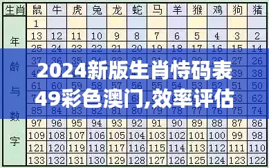 2024新版生肖恃碼表49彩色澳門,效率評估方案_外觀版HUE5.69