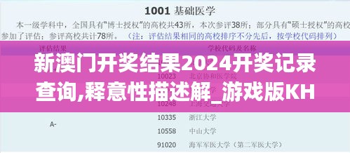 新澳門開獎(jiǎng)結(jié)果2024開獎(jiǎng)記錄查詢,釋意性描述解_游戲版KHU13.16