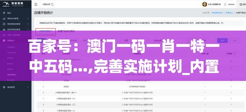 百家號：澳門一碼一肖一特一中五碼…,完善實施計劃_內(nèi)置版XRC13.4