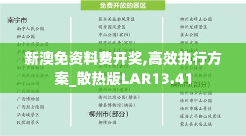 新澳免資料費開獎,高效執(zhí)行方案_散熱版LAR13.41