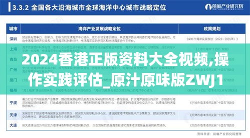 2024香港正版資料大全視頻,操作實(shí)踐評估_原汁原味版ZWJ13.36