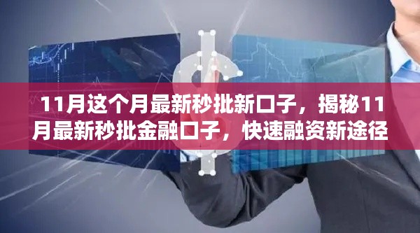 揭秘11月最新秒批金融口子，快速融資新途徑探索