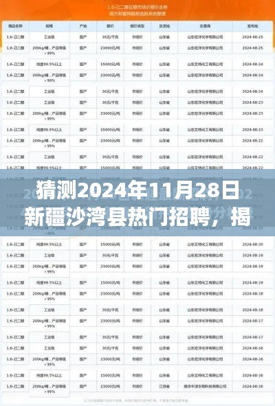 揭秘未來！預(yù)測新疆沙灣縣熱門招聘趨勢——2024年11月28日展望