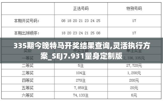335期今晚特馬開獎(jiǎng)結(jié)果查詢,靈活執(zhí)行方案_SEJ7.931量身定制版
