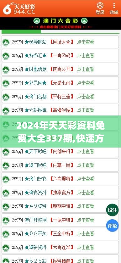 2024年天天彩資料免費大全337期,快速方案落實_Harmony款50.774-9