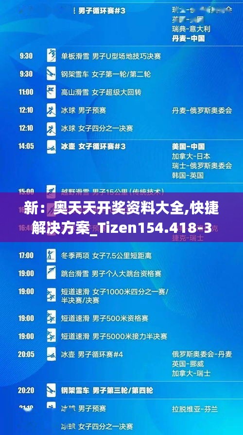 新：奧天天開獎資料大全,快捷解決方案_Tizen154.418-3