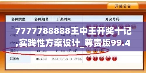 7777788888王中王開獎十記,實踐性方案設計_尊貴版99.488-8