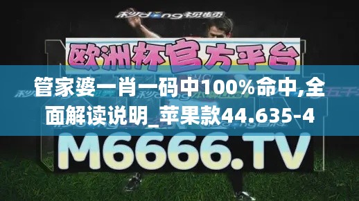 管家婆一肖一碼中100%命中,全面解讀說明_蘋果款44.635-4