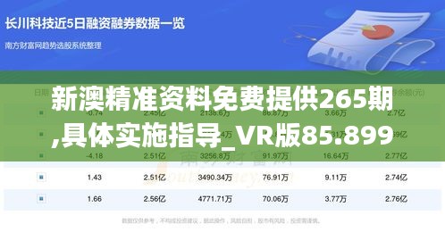 新澳精準(zhǔn)資料免費提供265期,具體實施指導(dǎo)_VR版85.899-3
