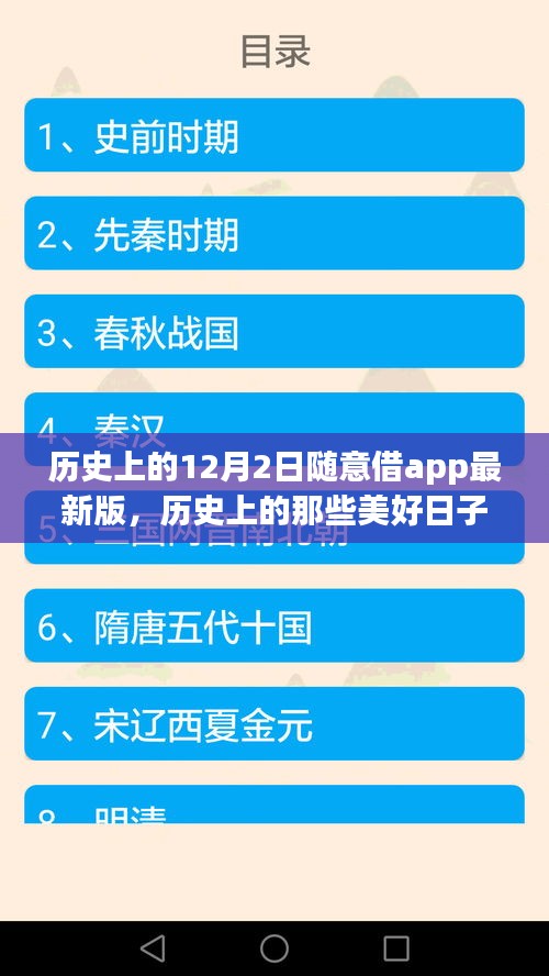 12月2日借app最新版上線，開(kāi)啟心靈之旅，重溫歷史美好日子