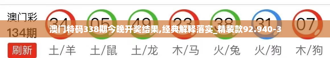 澳門特碼338期今晚開獎(jiǎng)結(jié)果,經(jīng)典解釋落實(shí)_精裝款92.940-3