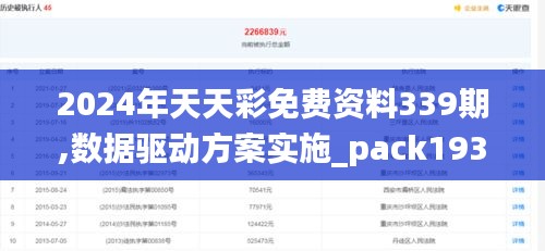 2024年天天彩免費(fèi)資料339期,數(shù)據(jù)驅(qū)動(dòng)方案實(shí)施_pack193.242-1