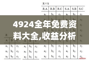4924全年免費(fèi)資料大全,收益分析說明_L版51.917-5