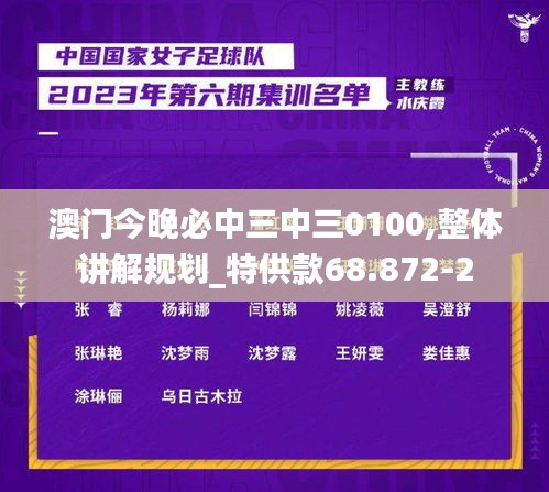 澳門今晚必中三中三0100,整體講解規(guī)劃_特供款68.872-2
