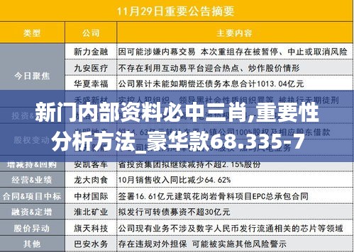 新門內(nèi)部資料必中三肖,重要性分析方法_豪華款68.335-7