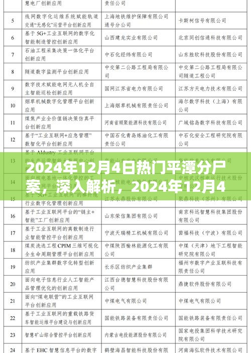 2024年12月4日熱門平潭分尸案全面解析與評測