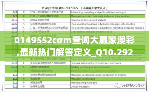 0149552cσm查詢大贏家澳彩,最新熱門解答定義_Q10.292