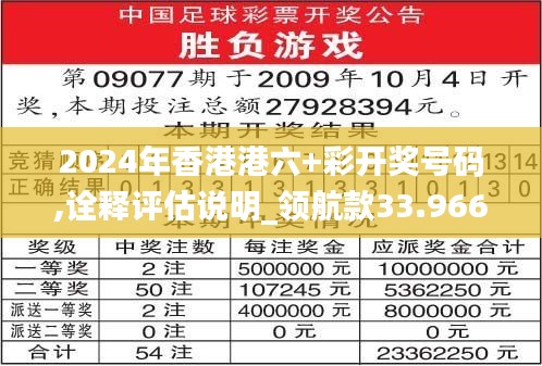 2024年香港港六+彩開獎號碼,詮釋評估說明_領(lǐng)航款33.966