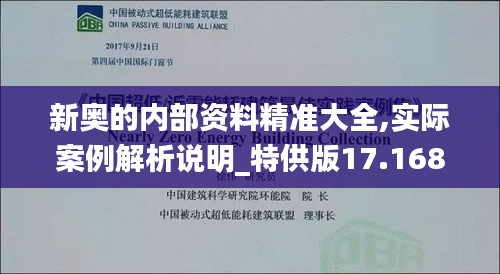 新奧的內部資料精準大全,實際案例解析說明_特供版17.168
