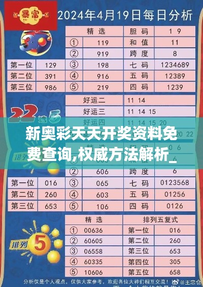新奧彩天天開獎資料免費查詢,權(quán)威方法解析_黃金版1.521