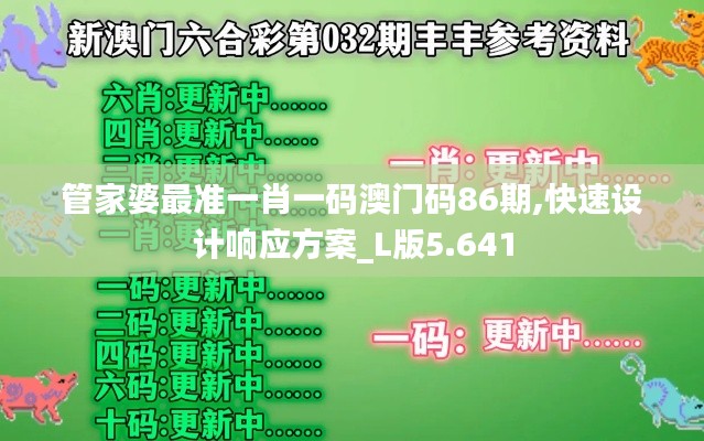 管家婆最準(zhǔn)一肖一碼澳門碼86期,快速設(shè)計響應(yīng)方案_L版5.641
