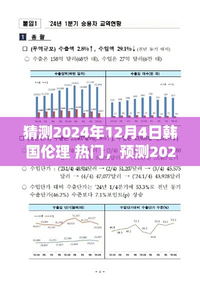猜測2024年12月4日韓國倫理 熱門，預(yù)測2024年韓國倫理趨勢(shì)，熱門話題展望