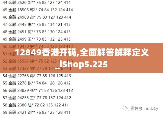 12849香港開碼,全面解答解釋定義_iShop5.225
