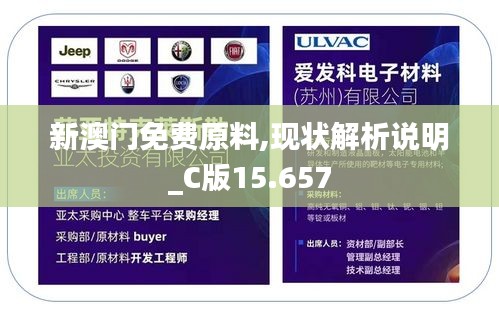 新澳門免費(fèi)原料,現(xiàn)狀解析說(shuō)明_C版15.657