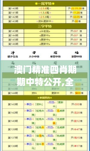 澳門精準(zhǔn)四肖期期中特公開,全面數(shù)據(jù)執(zhí)行計劃_MP7.557