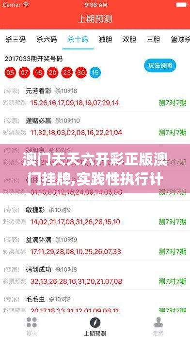 澳門天天六開彩正版澳門掛牌,實踐性執(zhí)行計劃_鉆石版8.871