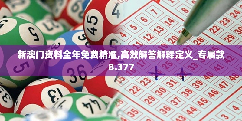 新澳門(mén)資料全年免費(fèi)精準(zhǔn),高效解答解釋定義_專(zhuān)屬款8.377