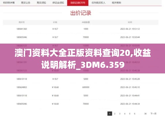 澳門資料大全正版資料查詢20,收益說明解析_3DM6.359