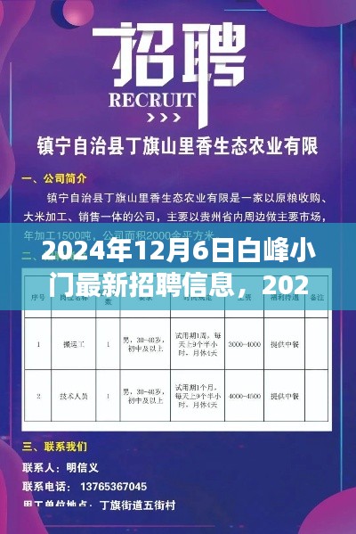 2024年12月6日白峰小門最新招聘信息及啟程心靈之旅招聘啟事