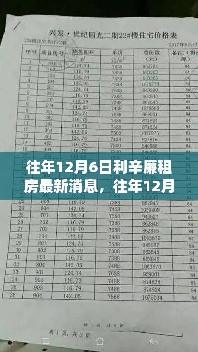 往年12月6日利辛廉租房最新消息，往年12月6日利辛廉租房最新動(dòng)態(tài)概覽