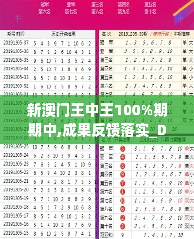 新澳門王中王100%期期中,成果反饋落實(shí)_DX版8.816