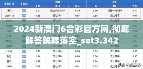 2024新澳門6合彩官方網(wǎng),徹底解答解釋落實(shí)_set3.342