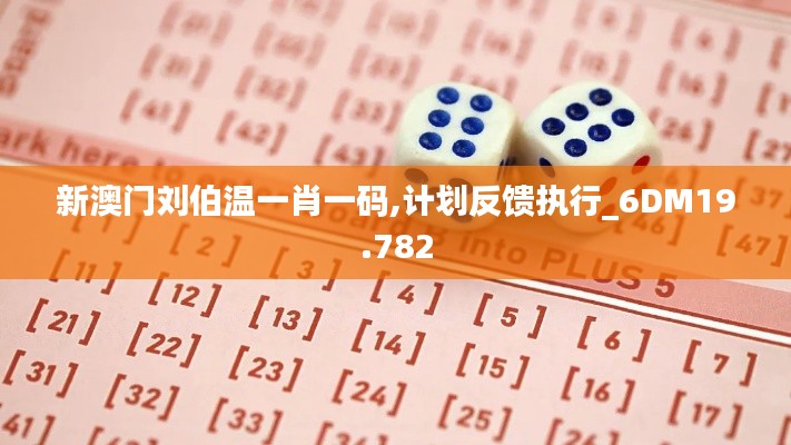 新澳門劉伯溫一肖一碼,計劃反饋執(zhí)行_6DM19.782