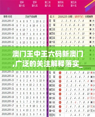 澳門王中王六碼新澳門,廣泛的關(guān)注解釋落實(shí)_標(biāo)配版6.833