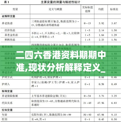 二四六香港資料期期中準(zhǔn),現(xiàn)狀分析解釋定義_WP16.411