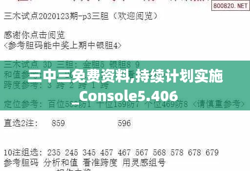 三中三免費(fèi)資料,持續(xù)計劃實施_Console5.406