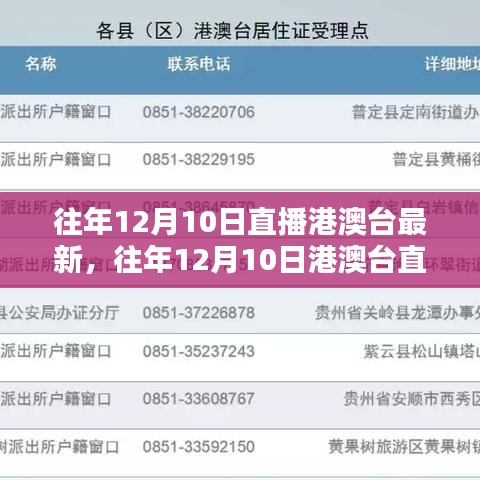 往年12月10日港澳臺(tái)直播回顧與最新動(dòng)態(tài)概覽