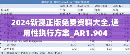 2024新澳正版免費(fèi)資料大全,適用性執(zhí)行方案_AR1.904