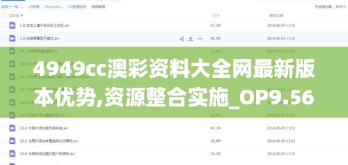 4949cc澳彩資料大全網最新版本優(yōu)勢,資源整合實施_OP9.566