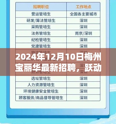 梅州寶麗華最新招聘啟示，躍動未來，挑戰(zhàn)等你！