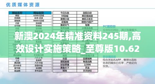 新澳2024年精準(zhǔn)資料245期,高效設(shè)計(jì)實(shí)施策略_至尊版10.625